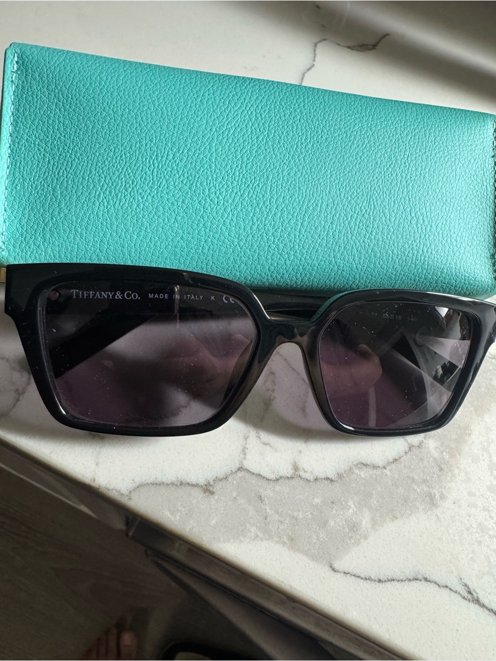 Tiffany & Co. Black Sunglasses with Tiffany Blue Case
